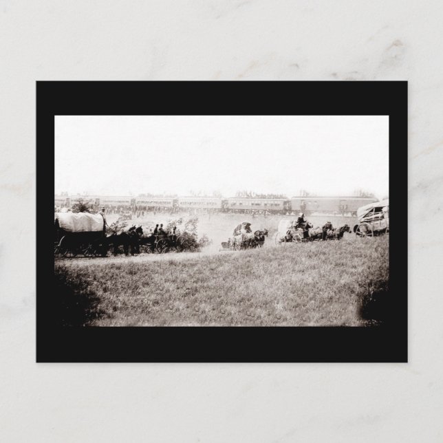 Cartão Postal Vintage Wagon Train (Frente)