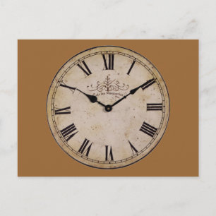 Cartão Postal Vintage Wall Clock