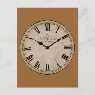 Cartão Postal Vintage Wall Clock