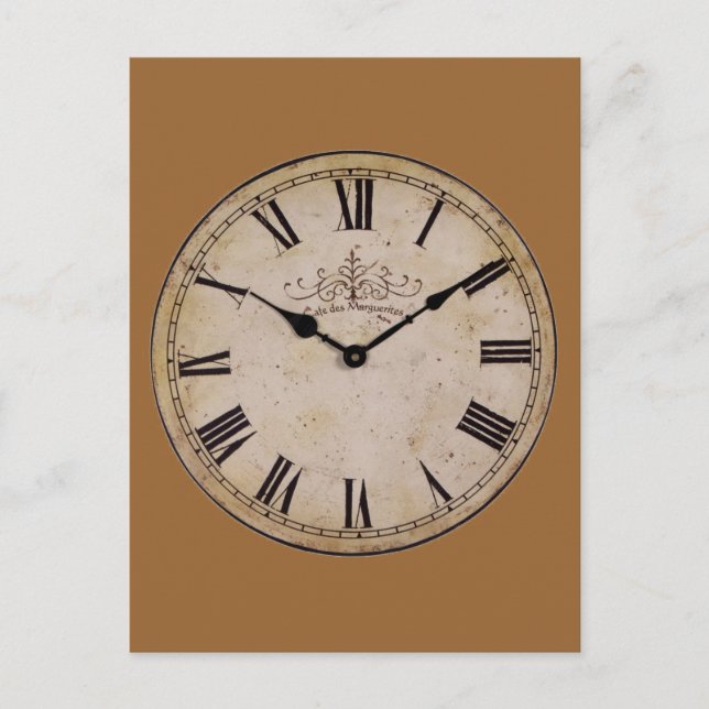 Cartão Postal Vintage Wall Clock (Frente)