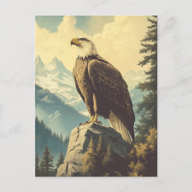 Cartão Postal Vintage Weisskopfseeadler Alaska Postkarte (Frente)