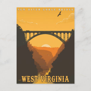 Cartão Postal Vintage West Virginia