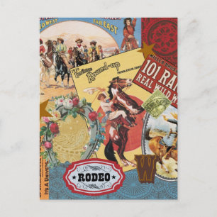 Cartão postal Vintage Western Cowgirl