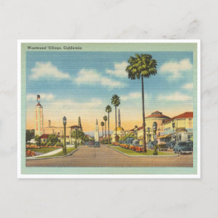 Cartão Postal Vintage Westwood Village Los Angeles California