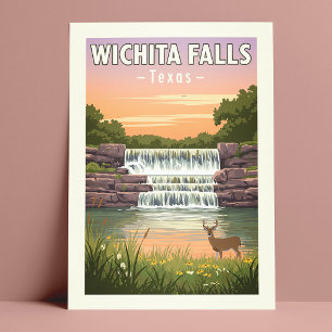 Cartão Postal Vintage Wichita Falls Texas