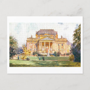 Cartão Postal Vintage Wiesbaden Konigl Hoftheater Alemanha