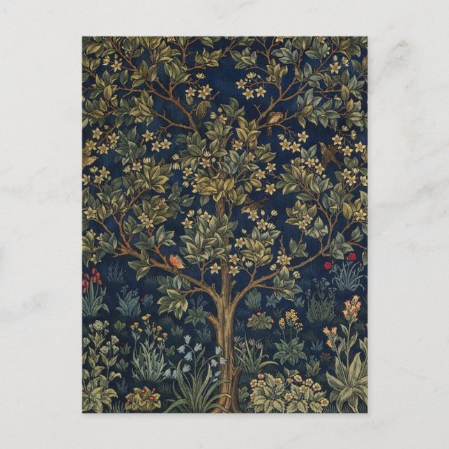 Cartão Postal Vintage William Morris–Árvore da Vida  (Frente)