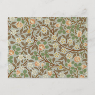 Cartão Postal Vintage William Morris Clover Floral design