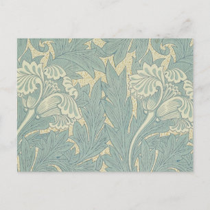 Cartão Postal Vintage William Morris Tulip Floral Design