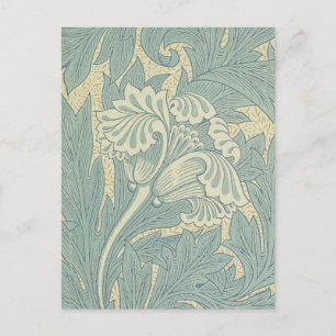Cartão Postal Vintage William Morris Tulip Floral Design