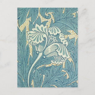 Cartão Postal Vintage William Morris Tulip Floral Design
