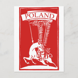 Cartão Postal Vintage Winged Hussar polonês