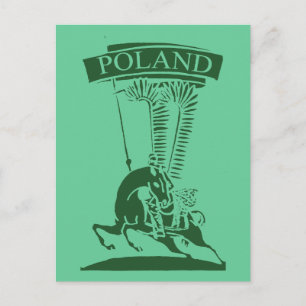 Cartão Postal Vintage Winged Hussar polonês