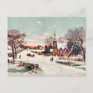 Cartão Postal Vintage Winter