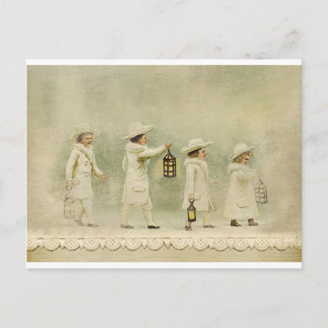 Cartão Postal Vintage Winter (Frente)