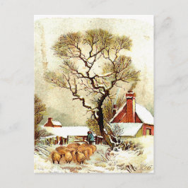 Cartão postal Vintage Winter Scense