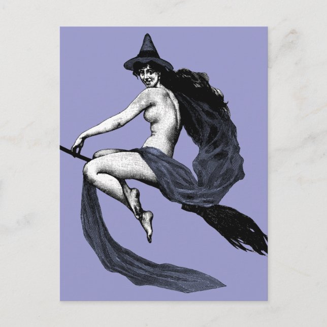 Cartão Postal Vintage Witch (Frente)