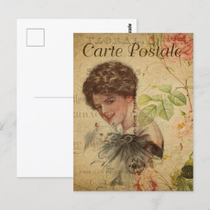 Cartão Postal Vintage Woman