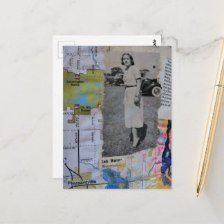 Cartão Postal Vintage Woman Pleasantville Collage