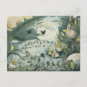 Cartão postal Vintage Woodland Faerie