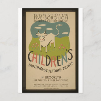 Cartão Postal Vintage WPA Poster - Retrocedendo a 1941