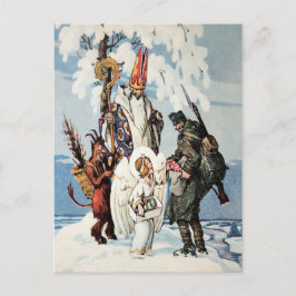 Cartão Postal Vintage WW1 Natal Krampus