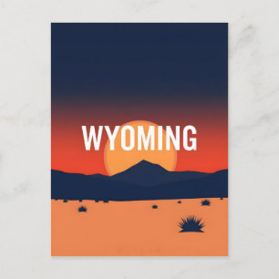 Cartão postal Vintage Wyoming