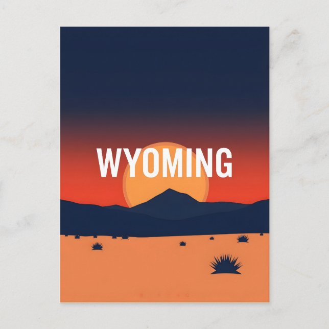 Cartão postal Vintage Wyoming (Frente)