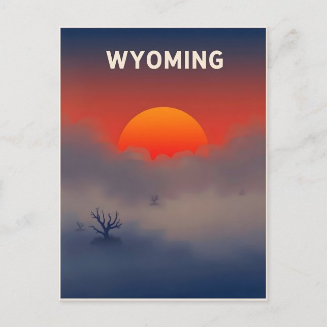Cartão postal Vintage Wyoming (Frente)