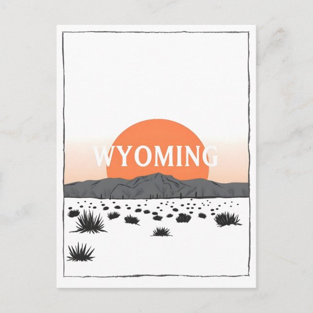 Cartão postal Vintage Wyoming (Frente)