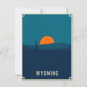 Cartão postal Vintage Wyoming