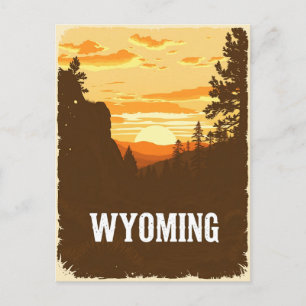 Cartão postal Vintage Wyoming