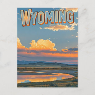 Cartão postal Vintage Wyoming