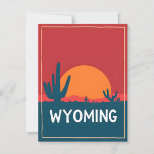 Cartão postal Vintage Wyoming