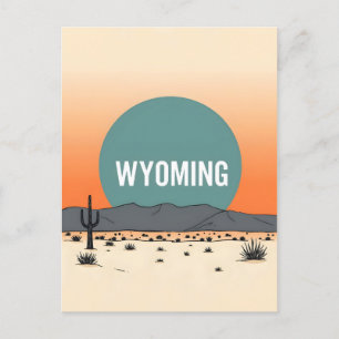 Cartão postal Vintage Wyoming