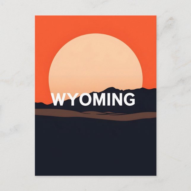 Cartão postal Vintage Wyoming (Frente)