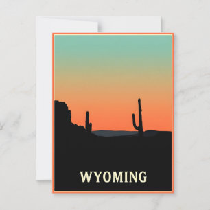 Cartão postal Vintage Wyoming