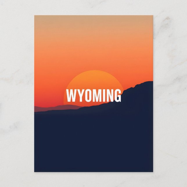 Cartão postal Vintage Wyoming (Frente)