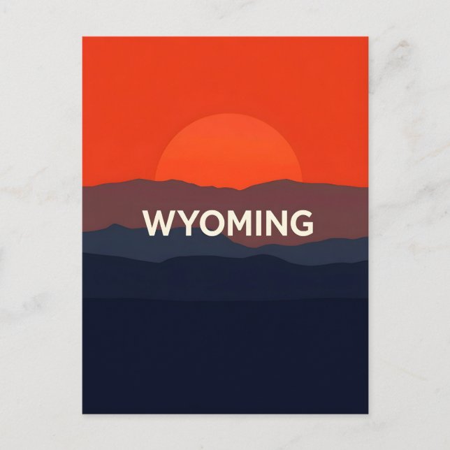 Cartão postal Vintage Wyoming (Frente)