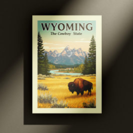 Cartão Postal Vintage Wyoming