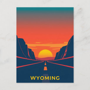 Cartão postal Vintage Wyoming