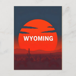 Cartão postal Vintage Wyoming