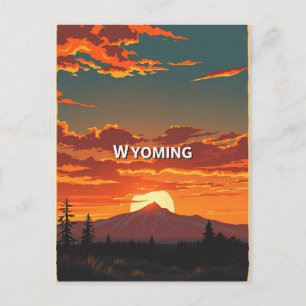 Cartão postal Vintage Wyoming