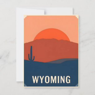 Cartão postal Vintage Wyoming