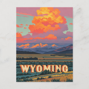 Cartão Postal Vintage Wyoming