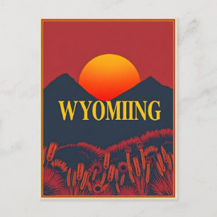 Cartão postal Vintage Wyoming