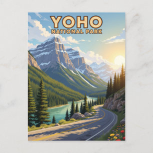 Cartão Postal Vintage Yoho National Park Canadá