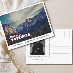 Cartão Postal Vintage Yosemite Weding Date Postcard