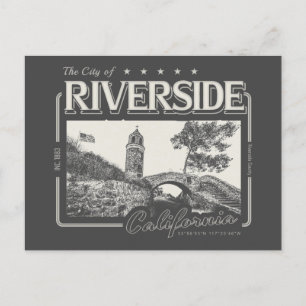 CARTÃO POSTAL VINTAGEM DA CALIFÓRNIA RIVERSIDE - MONTE RUBIDOUX