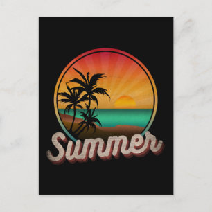 CARTÃO POSTAL VINTAGEM DE PRAIA DE VERÃO